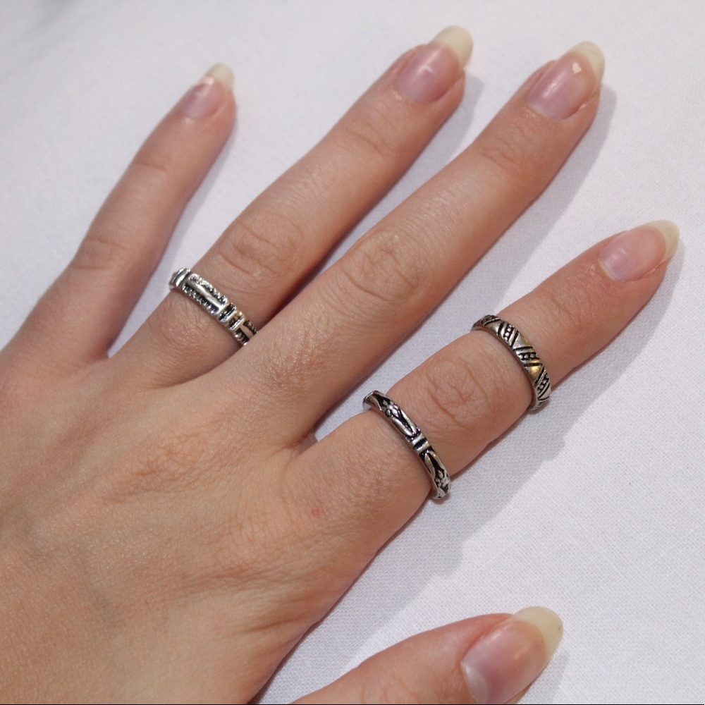 Silver Mini Ring Set